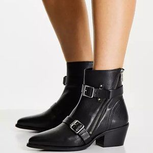 Lior All Saints black leather boots - size 9